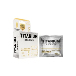 Condones Titanium Ultra Delgado x 3