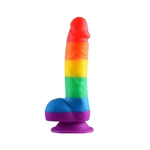 Consolador Dildo Realista Arcoíris